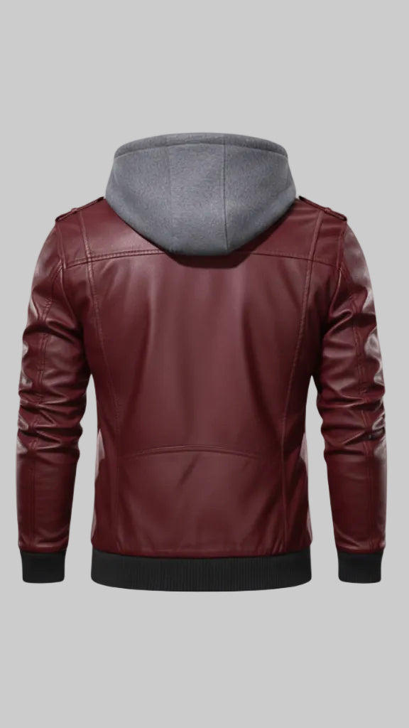Rosy Finch Black Leather Bomber Jacket