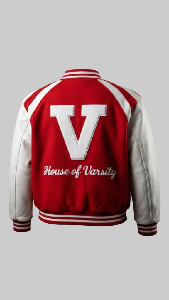 Red Spirit Bomber Varsity Jacket
