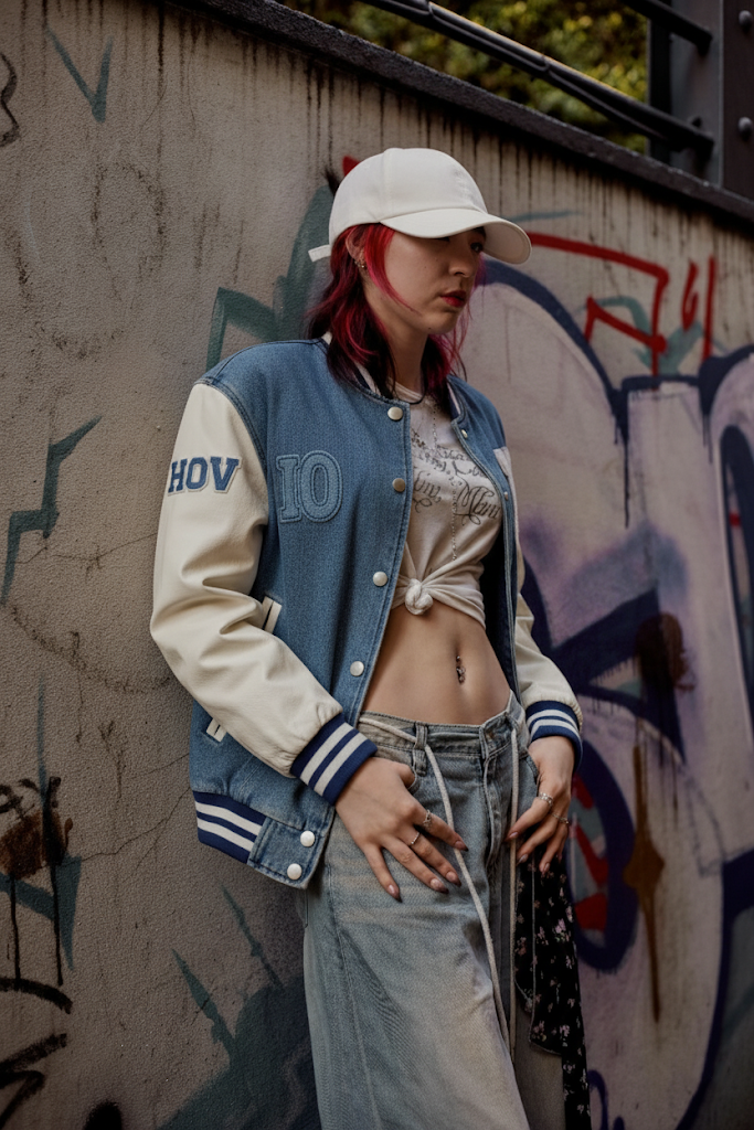 HOUSE OF VARSITY WOMEN DENIM VARSITY