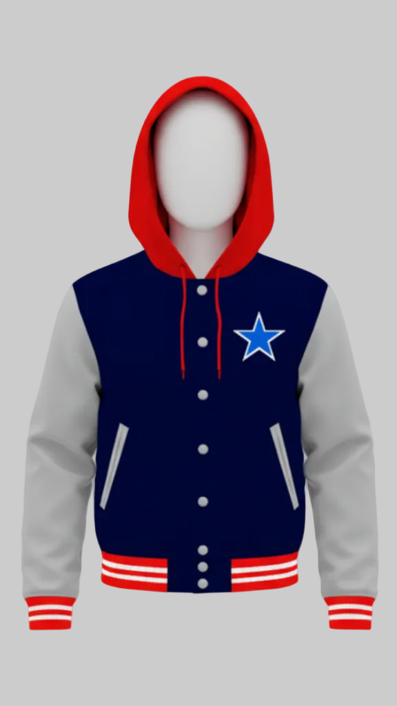 Classic Americana Hooded Varsity Jacket