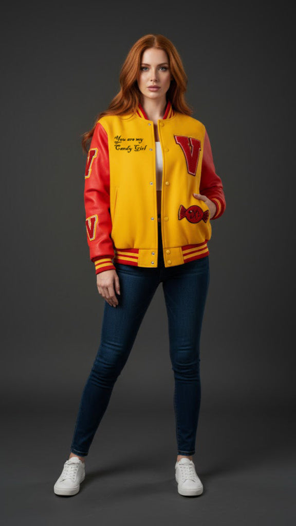 You Are My Candy Girl Varsity Jacket