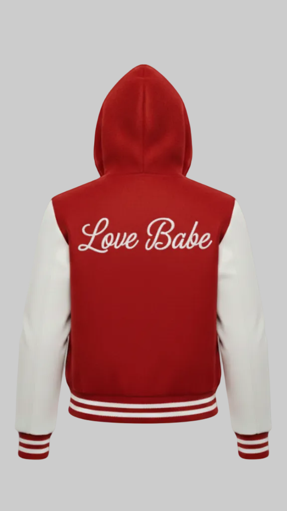 Love Babe Hooded Varsity Jacket