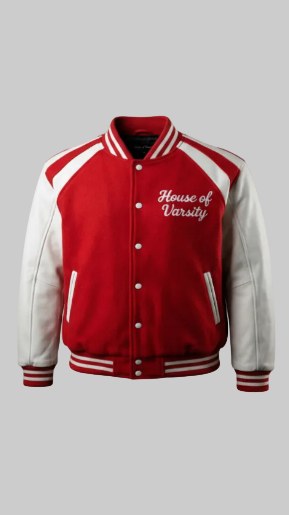 Red Spirit Bomber Varsity Jacket