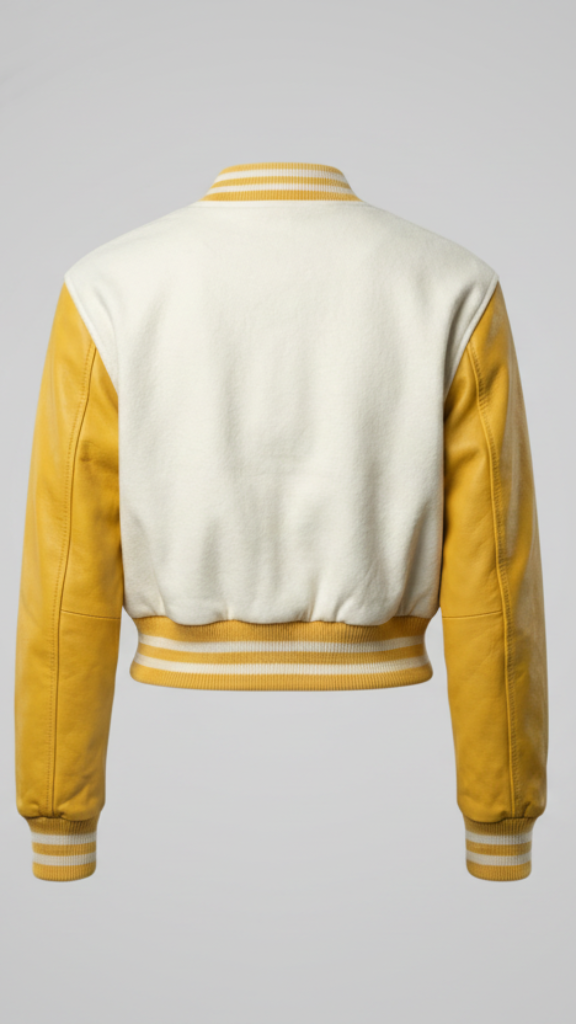 A Fly To Amber Cropped Varsity Jacket