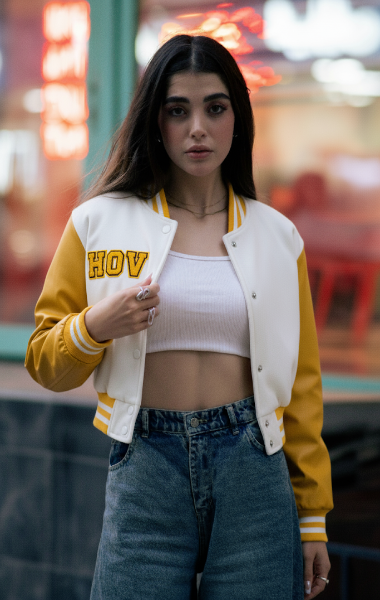 CROPPED VARSITY